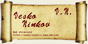 Vesko Ninkov vizit kartica